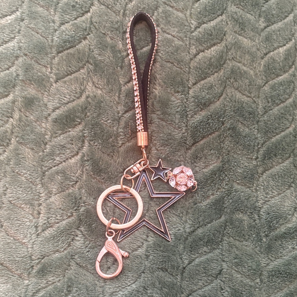 Charms Keychain Metal Rhinestones - Picture 2 of 3